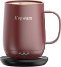 Kepwam TCM2 Self-Heating Coffee Mug - 16oz Electric Heated Mug with 3 Temperature Settings for Perfectly Warm Beverages