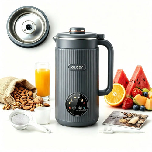 OLOEY 8-in-1 Portable Nut Milk Maker & Blender - Multifunctional Kitchen Appliance for Fresh Milk, Smoothies, and More - 40Oz/1.2L Capacity with Self-Cleaning Feature and 12-Hour Delay