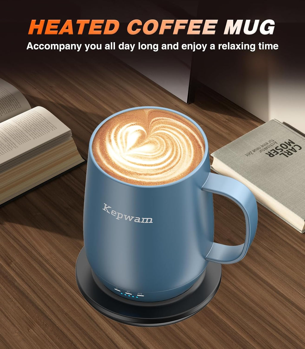 Ultimate Self-Heating Coffee Mug T2 - Enjoy Your Favorite Beverages at the Perfect Temperature (16oz, Up to 149℉)