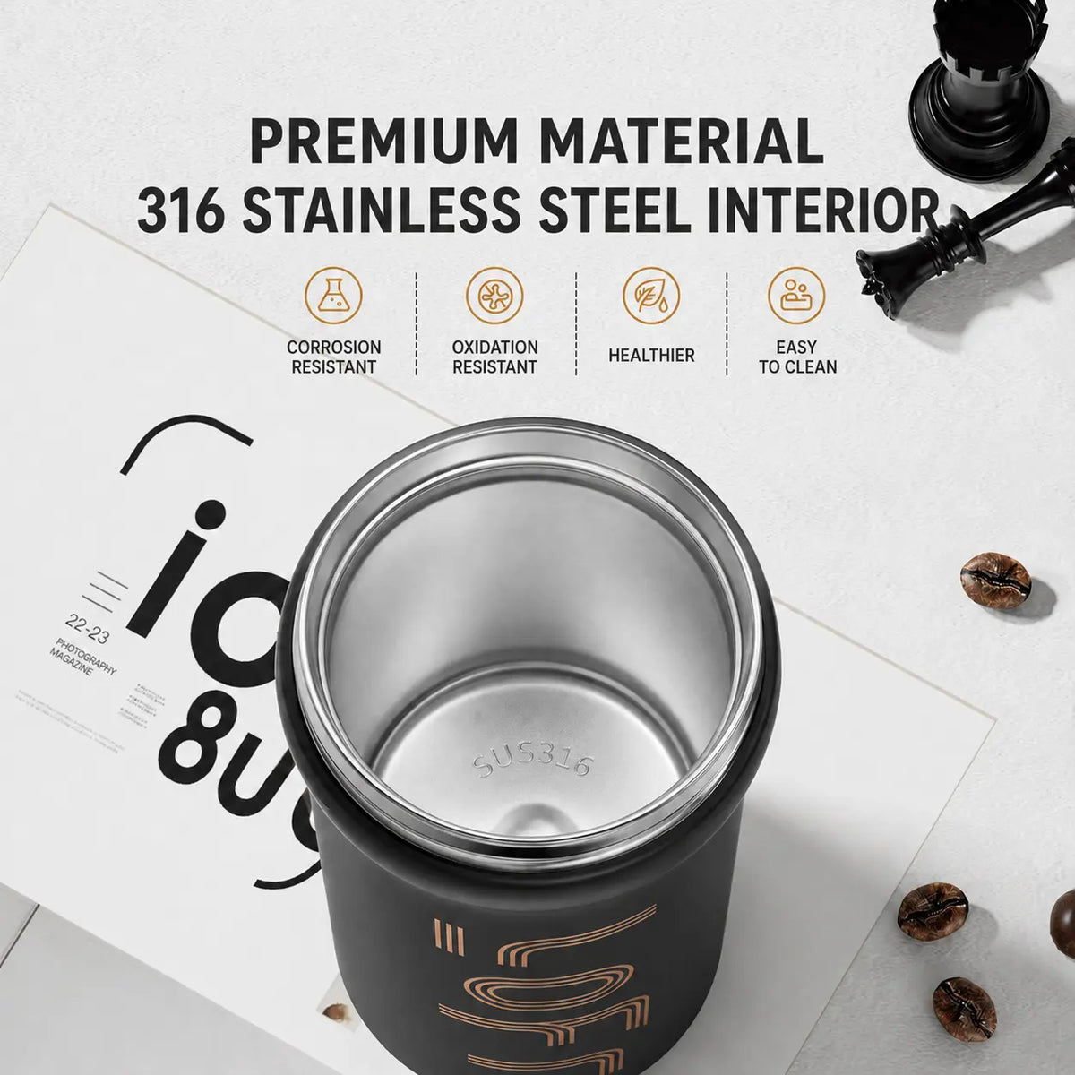Soher Portable Insulated Thermal Traveler Tumbler - Your Perfect Leak-Proof Companion with Secure Locking Flip Lid for Effortless Sipping on the Go